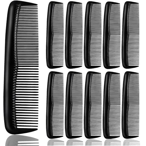 Black pocket hair combs pack