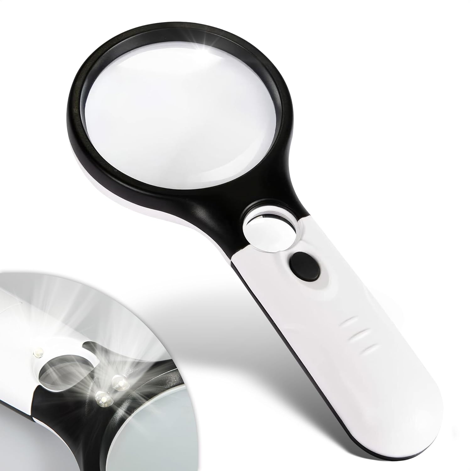 Magnifying glass with light